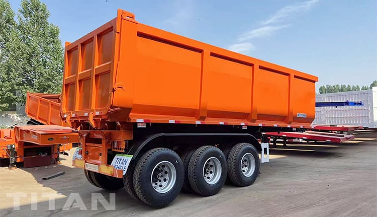 3 Axles end dump trailer