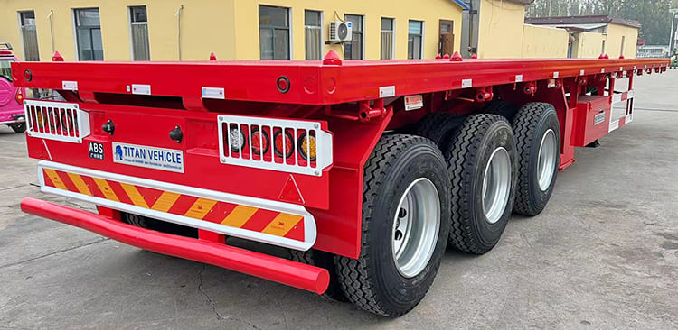 40Ft Tri Axle Flatbed Container Trailer for Sale in Senegal