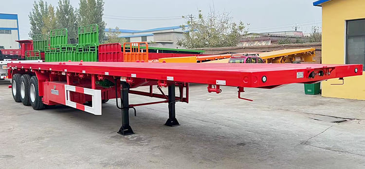 40Ft Tri Axle Flatbed Container Trailer for Sale in Senegal