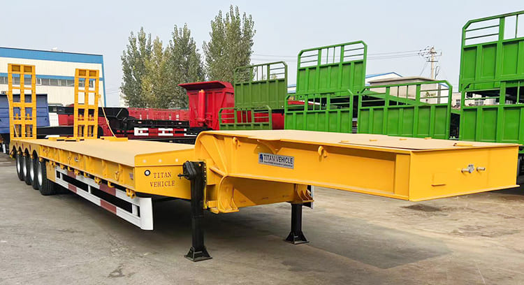 4 Axle 100T Hydraulic Lowbed Trailer for Sale in Senegal