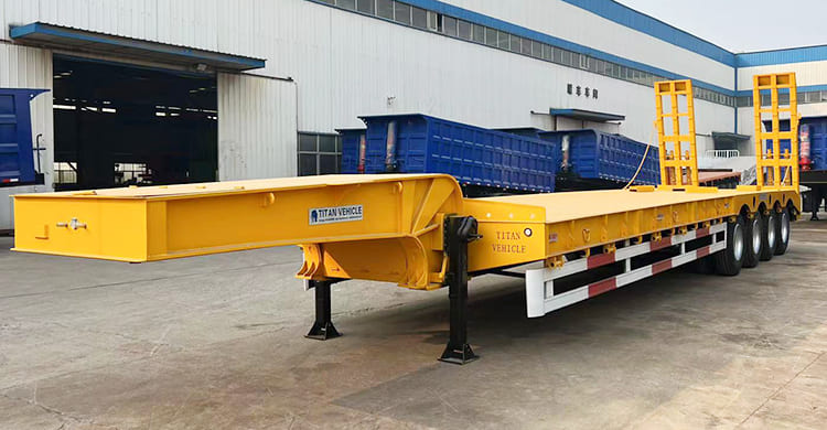 4 Axle 100T Hydraulic Lowbed Trailer for Sale in Senegal