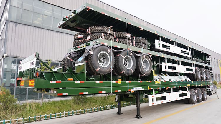 4 Axle Flatbed Trailer Price | Open Flatbed Trailer for Sale in Senegal