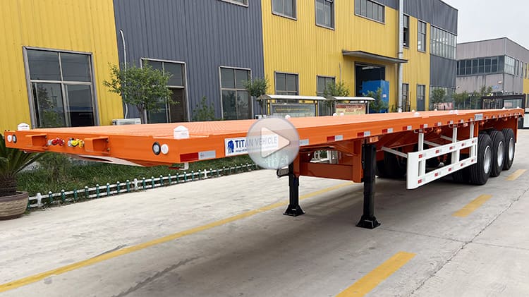 40 Foot Tri Axle Flat Deck Trailer for Sale in Senegal