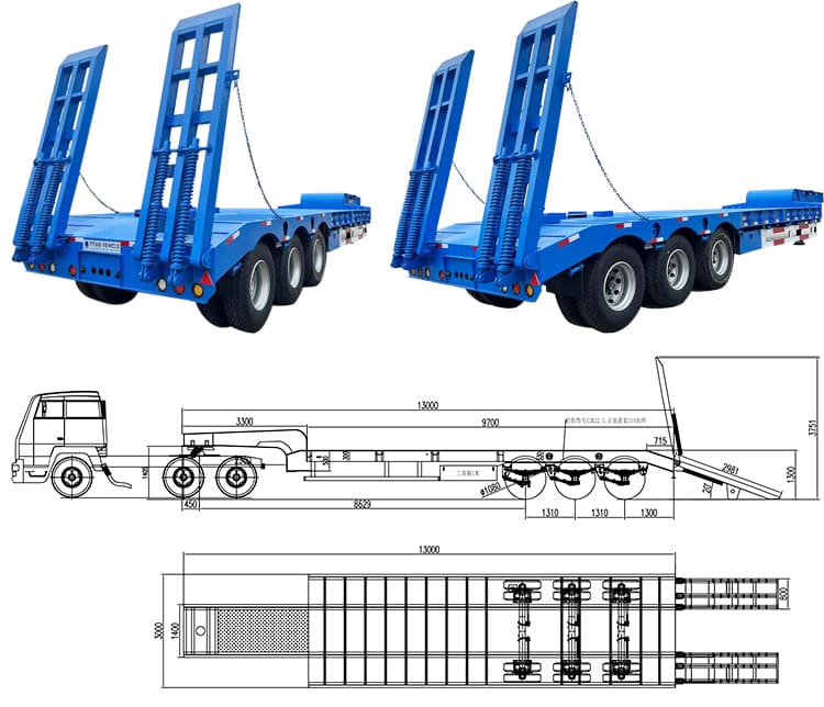 40 Feet Semi Lowbed Trailer for Sale | 80 Ton Lowbeds for Sale in Senegal