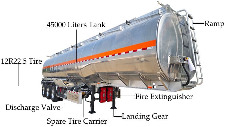 Aluminum Diesel Tanker Price for Sale in Senegal